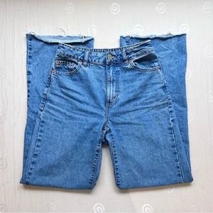 Garage high waisted wide leg medium wash baggy jeans size 1 25